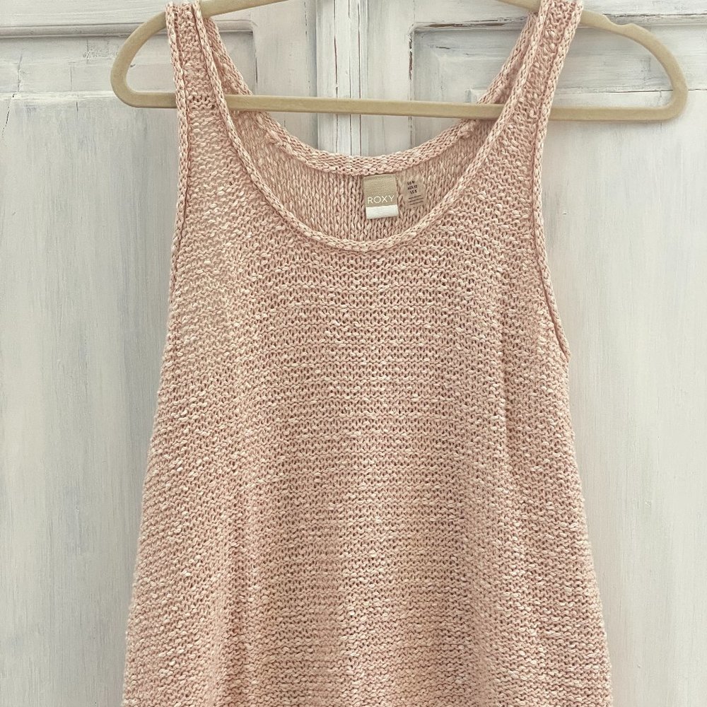Roxy Light Pink Knit Tank Top